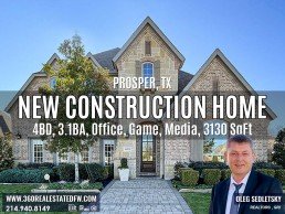 2 story New Construction Home available to build in Prosper, TX. Realtor in Prosper, TX and Dallas-Fort Worth representing Home Buyers - Oleg Sedletsky 214-940-8149. Buying New Construction Homes in Prosper TX and Dallas-Fort Worth