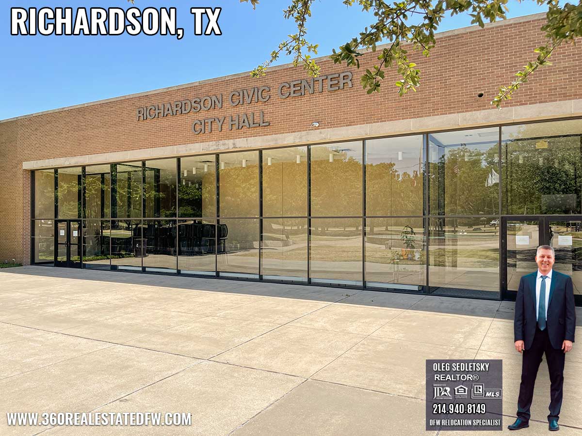 City Hall in Richardson, TX - Richardson TX Relocation Guide - Oleg Sedletsky Realtor - Dallas-Fort Worth Relocation Expert - Call 214-940-8149 - moving to Richardson,TX