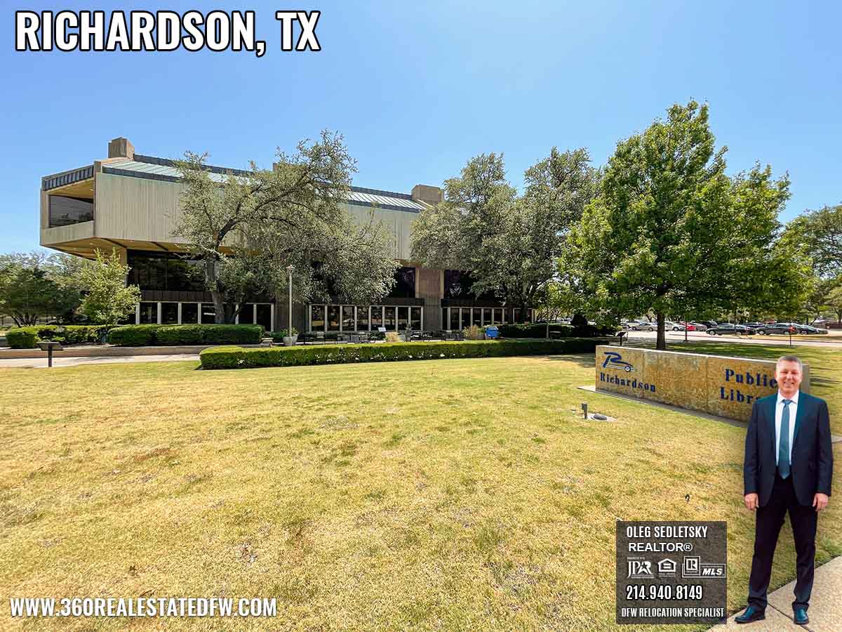 Public Library in Richardson, TX - Richardson TX Relocation Guide - Oleg Sedletsky Realtor - Dallas-Fort Worth Relocation Expert - Call 214-940-8149 - moving to Richardson,TX