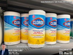 Cleaning supplies:Even though your new home is supposed to be clean, there will undoubtedly be remnants from the previous owners or construction crews. Be prepared to clean and disinfect as you move in. Tips and tricks for homebuyers presented by Oleg Sedletsky, Realtor in Dallas TX