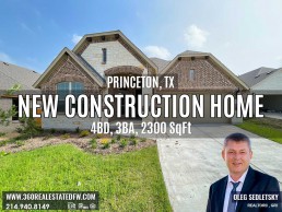 New Construction Homes available in the Dallas area - Princeton TX - 4BD with Gameroom - Call Realtor in Dallas Oleg Sedletsky 214-940-8149