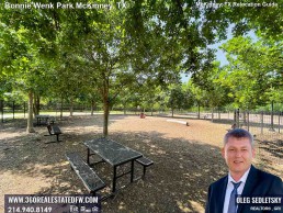 Things to do in McKinney TX. Visit Dog Park inside the Bonnie Wenk Park in McKinney TX McKinney TX Relocation Guide Realtor in McKinney, TX - Oleg Sedletsky 214-940-8149