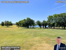 Town Lake Park At Whispering Farms in Prosper TX - A 24.49 acres community park with 27-acre stocked lake.