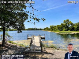 Town Lake Park At Whispering Farms in Prosper TX - A 24.49 acres community park with 27-acre stocked lake.