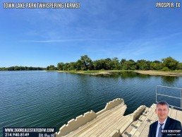 Town Lake Park At Whispering Farms in Prosper TX - A 24.49 acres community park with 27-acre stocked lake.