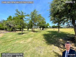 Town Lake Park At Whispering Farms in Prosper TX - A 24.49 acres community park with 27-acre stocked lake.