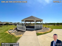 Town Lake Park At Whispering Farms in Prosper TX - A 24.49 acres community park with 27-acre stocked lake.