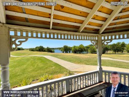 Town Lake Park At Whispering Farms in Prosper TX - A 24.49 acres community park with 27-acre stocked lake.