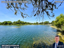 Town Lake Park At Whispering Farms in Prosper TX - A 24.49 acres community park with 27-acre stocked lake.