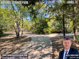 Natural Springs Park in Anna, TX is the quintessential spot to soak up the serene beauty of our natural surroundings, far removed from the concrete jungle.