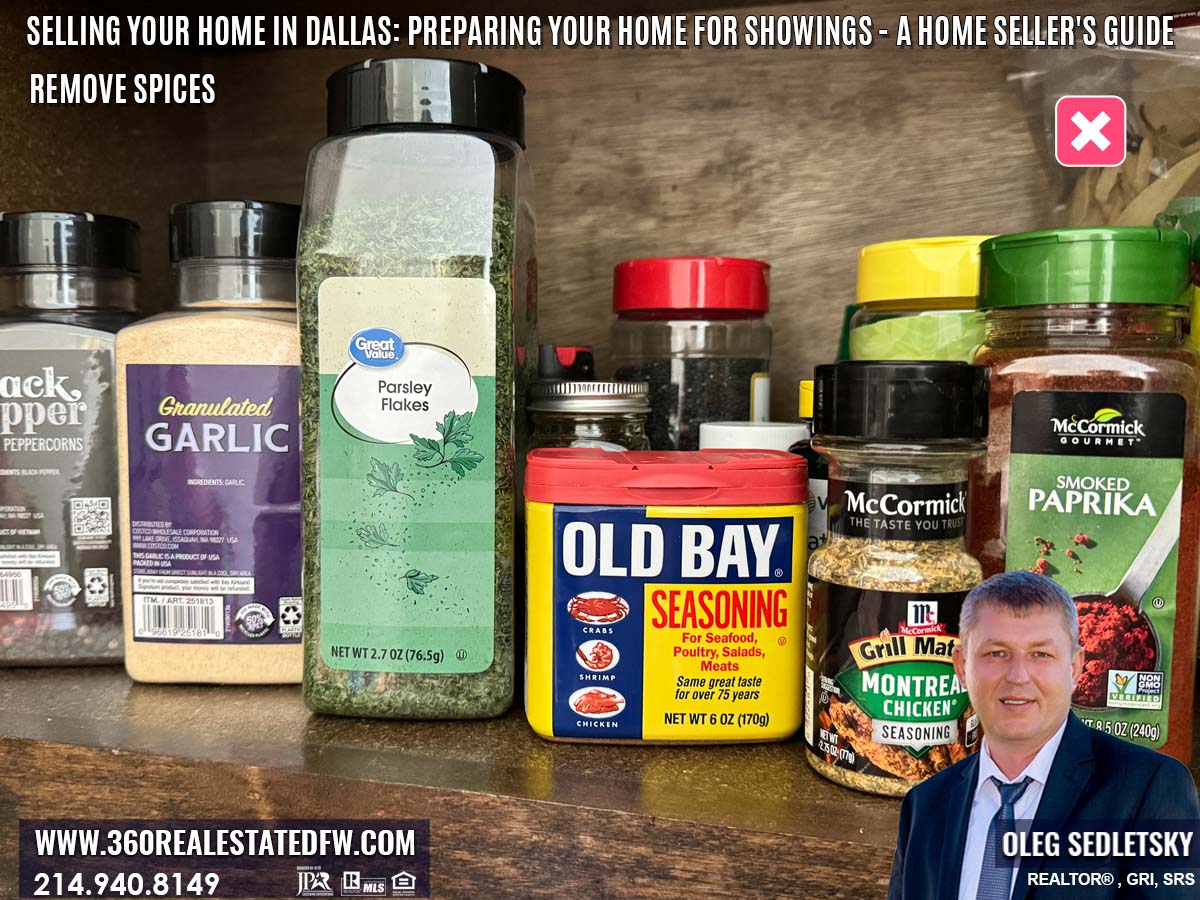 Selling your home in Dallas: Preparing Your Home for Showings - Remove Spices