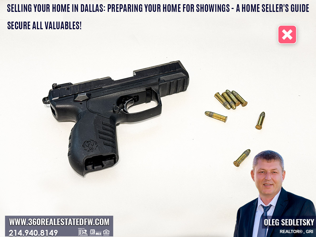 Selling your home in Dallas: Preparing Your Home for Showings - Secure All Valuables such as Firearms and ammunition