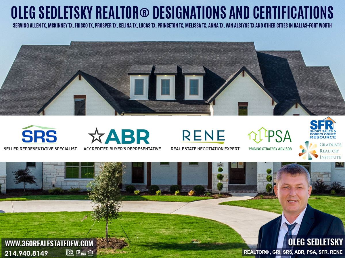 To support consumers and realtors, the National Association of REALTORS® (NAR) has developed a comprehensive range of designations and certifications. Oleg Sedletsky, a Realtor in the Dallas-Fort Worth area, boasts an impressive array of these credentials