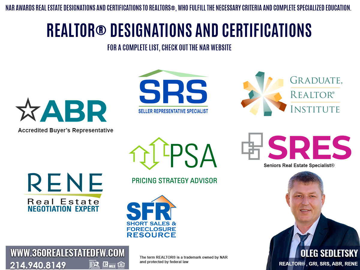 NAR awards real estate designations and certifications to REALTORS&reg;, who fulfill the necessary criteria and complete specialized education. These credentials recognize their expertise and experience in various real estate sectors.