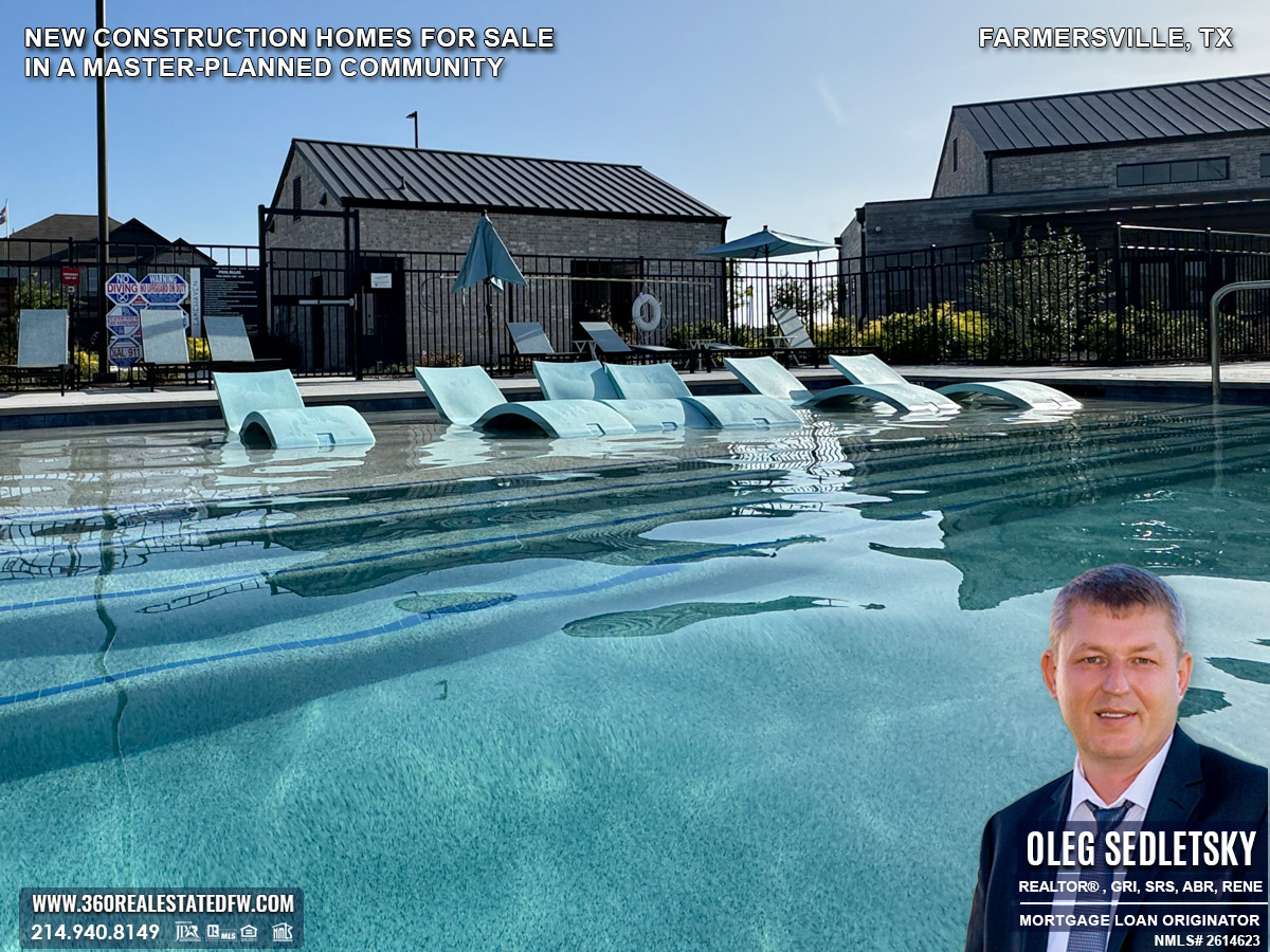 New Construction Homes for Sale in a Master-Planned Community in Farmersville, TX