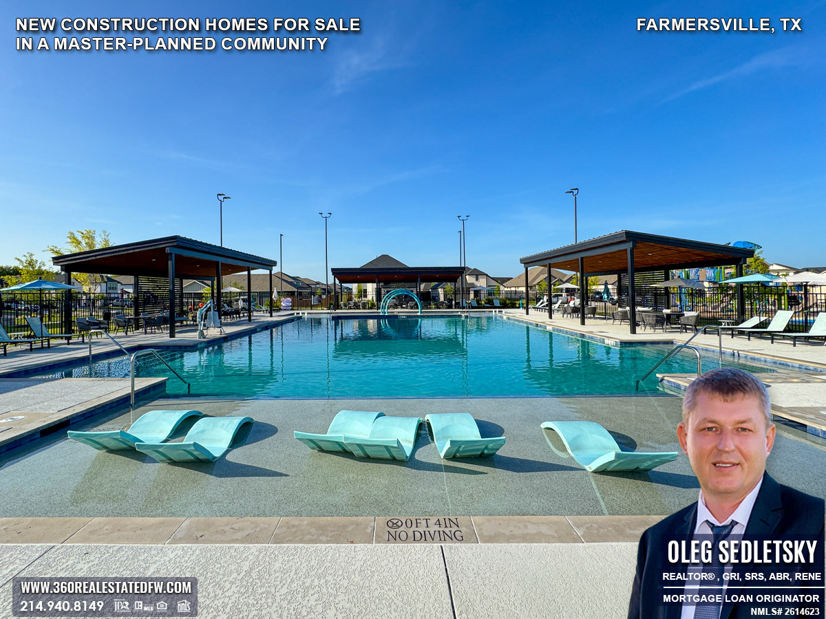 New Construction Homes for Sale in a Master-Planned Community in Farmersville, TX