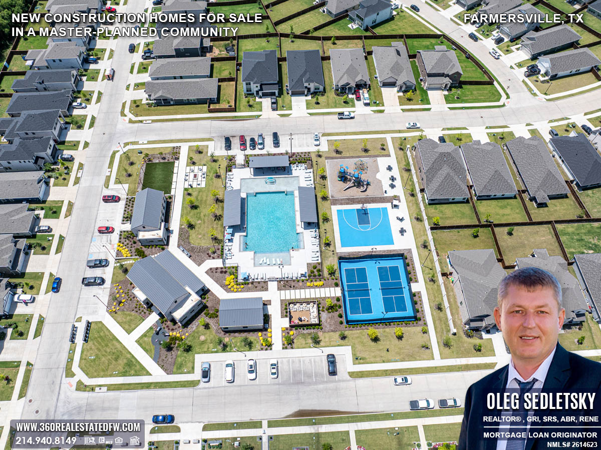 New Construction Homes for Sale in a Master-Planned Community in Farmersville, TX