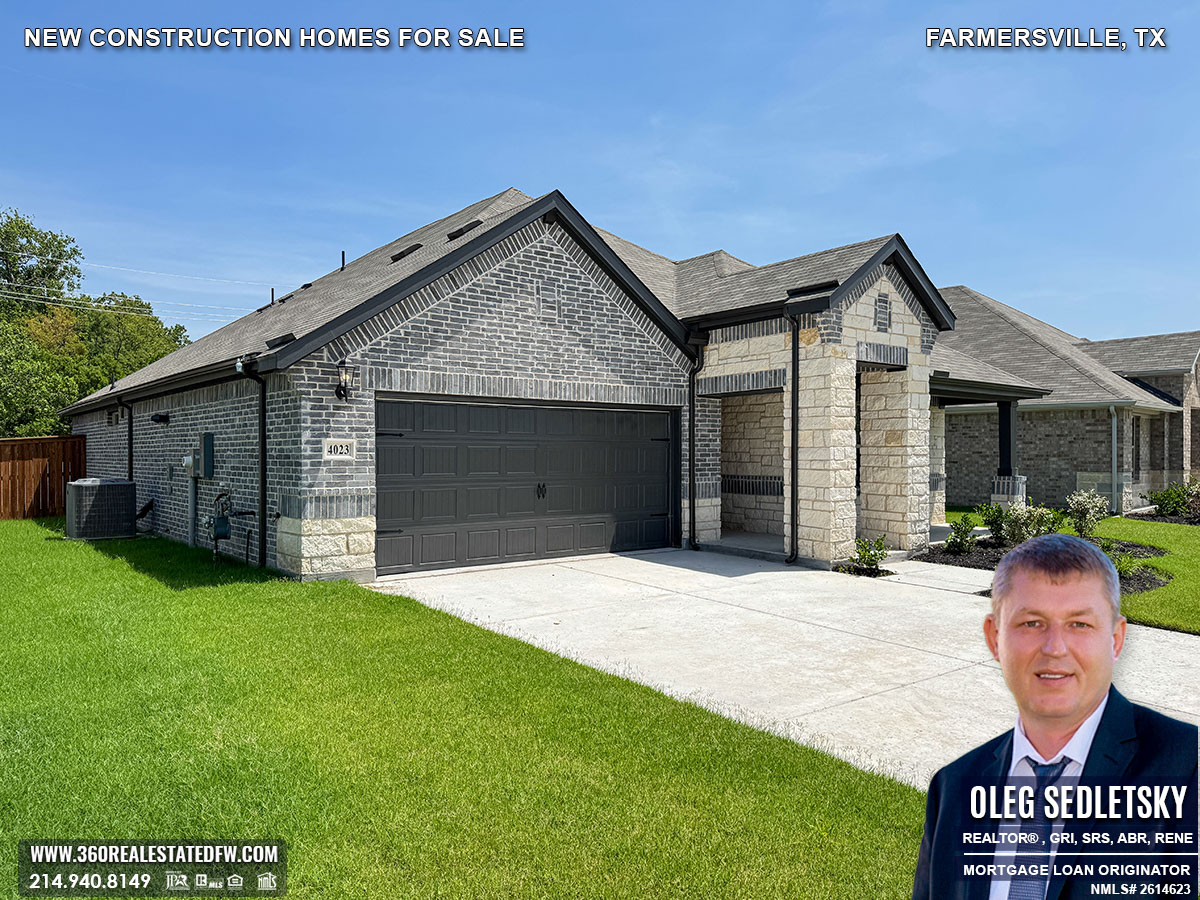 New construction homes for sale in Farmersville, Texas