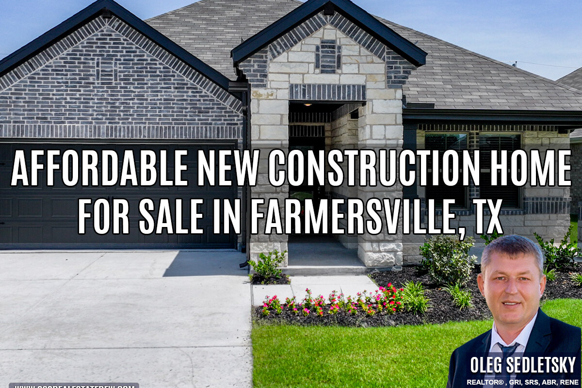 New construction homes for sale in Farmersville, Texas