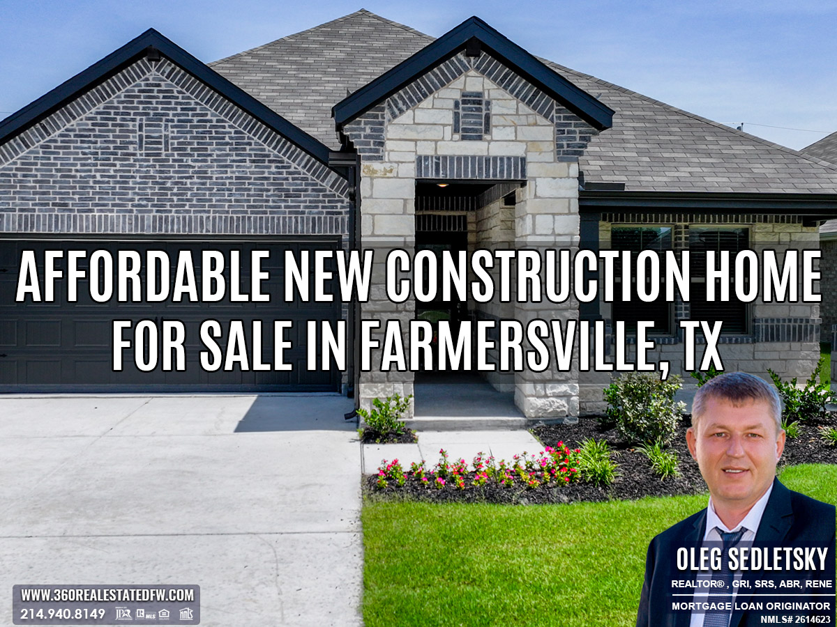 New construction homes for sale in Farmersville, Texas