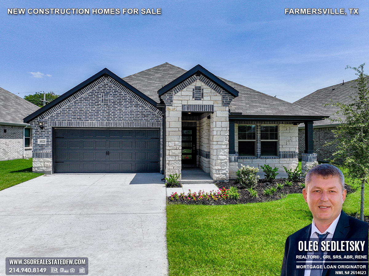 New construction homes for sale in Farmersville, Texas