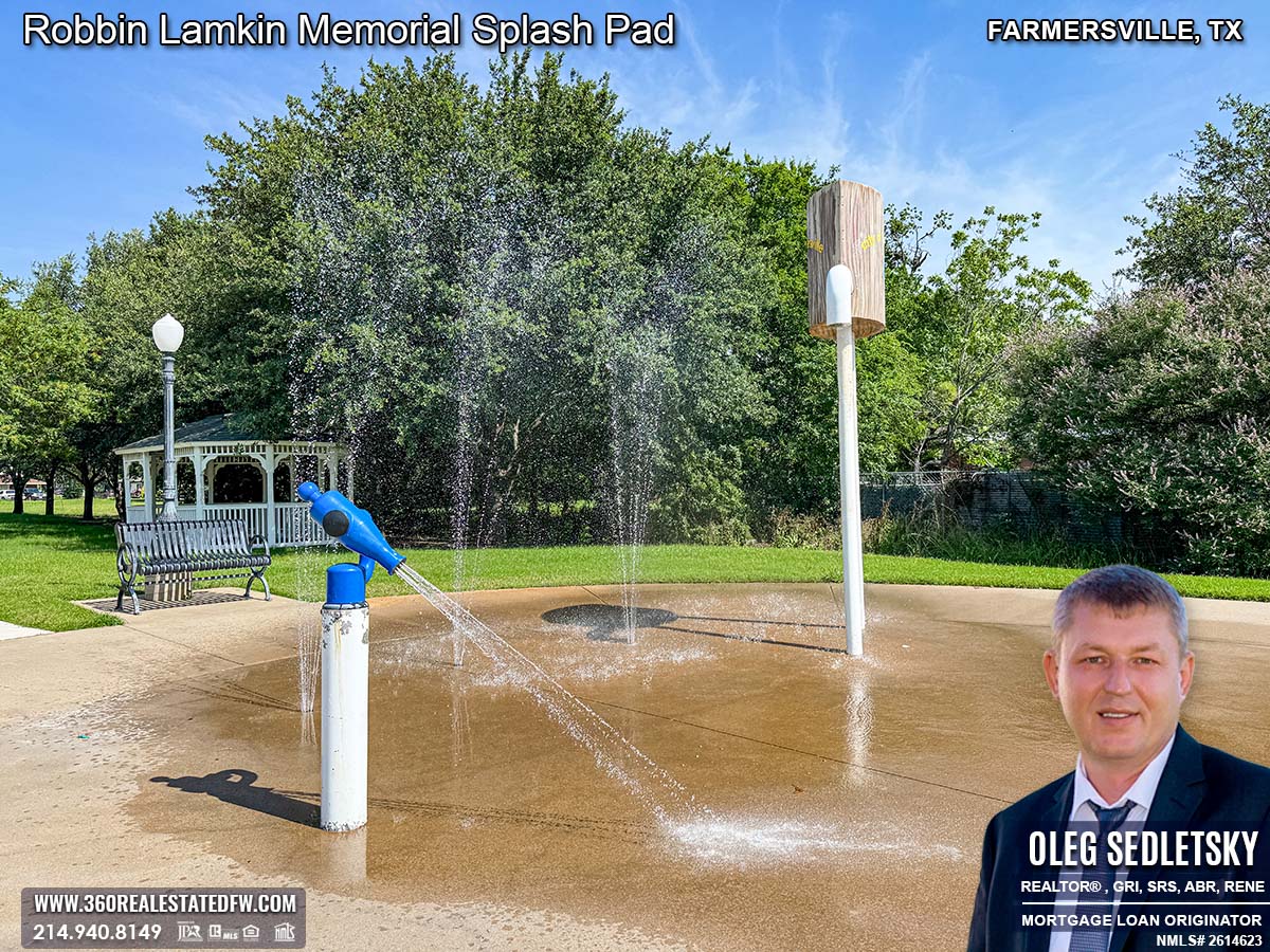 The Robbin Lamkin Memorial Splash Pad in Farmersville, TX is a beloved spot for kids, offering endless fun and excitement.