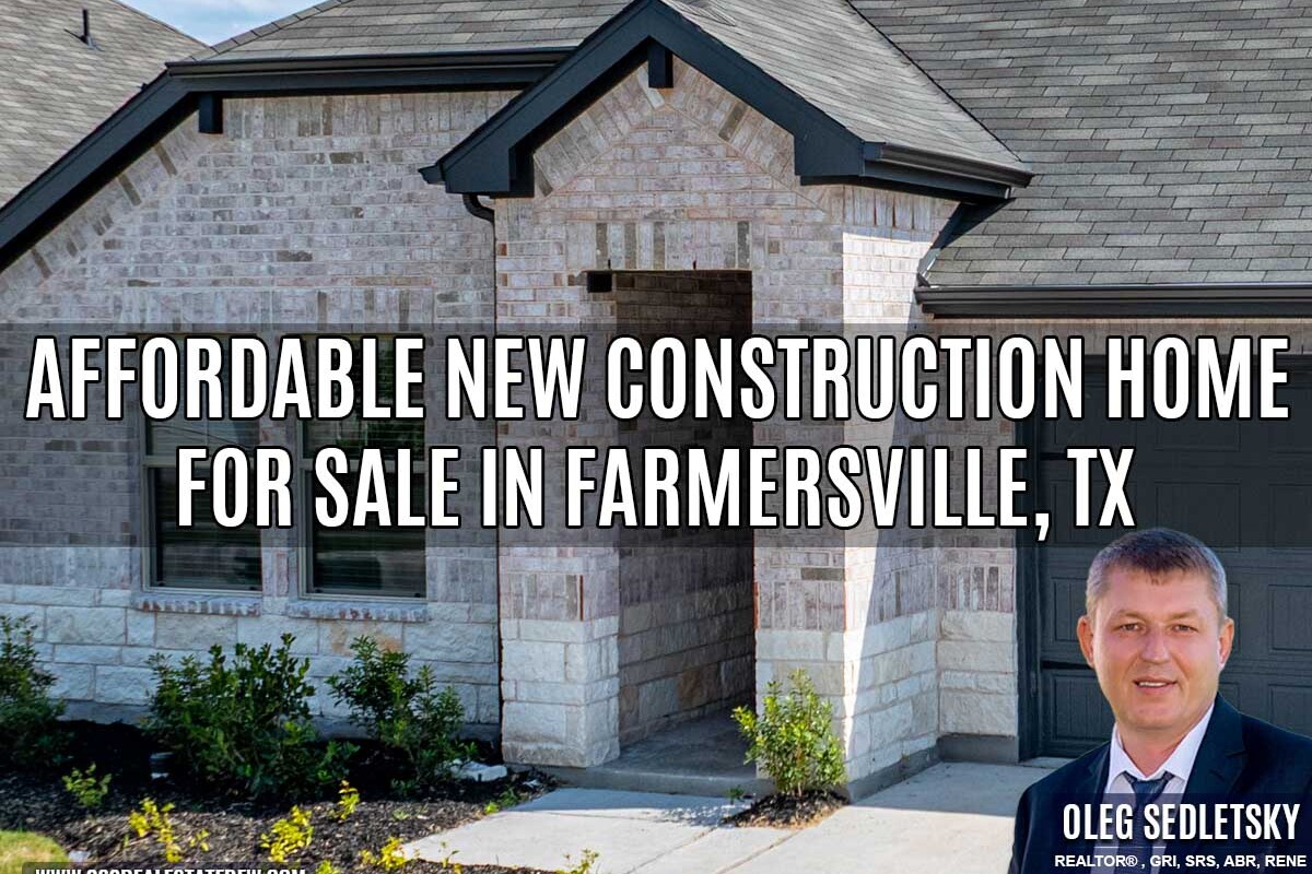 Exceptional new construction homes for sale in Farmersville, Texas. 1 Story, 4 Bed, 3 Bath, 2050 sqft, Covered Patio, 2 Car Garage