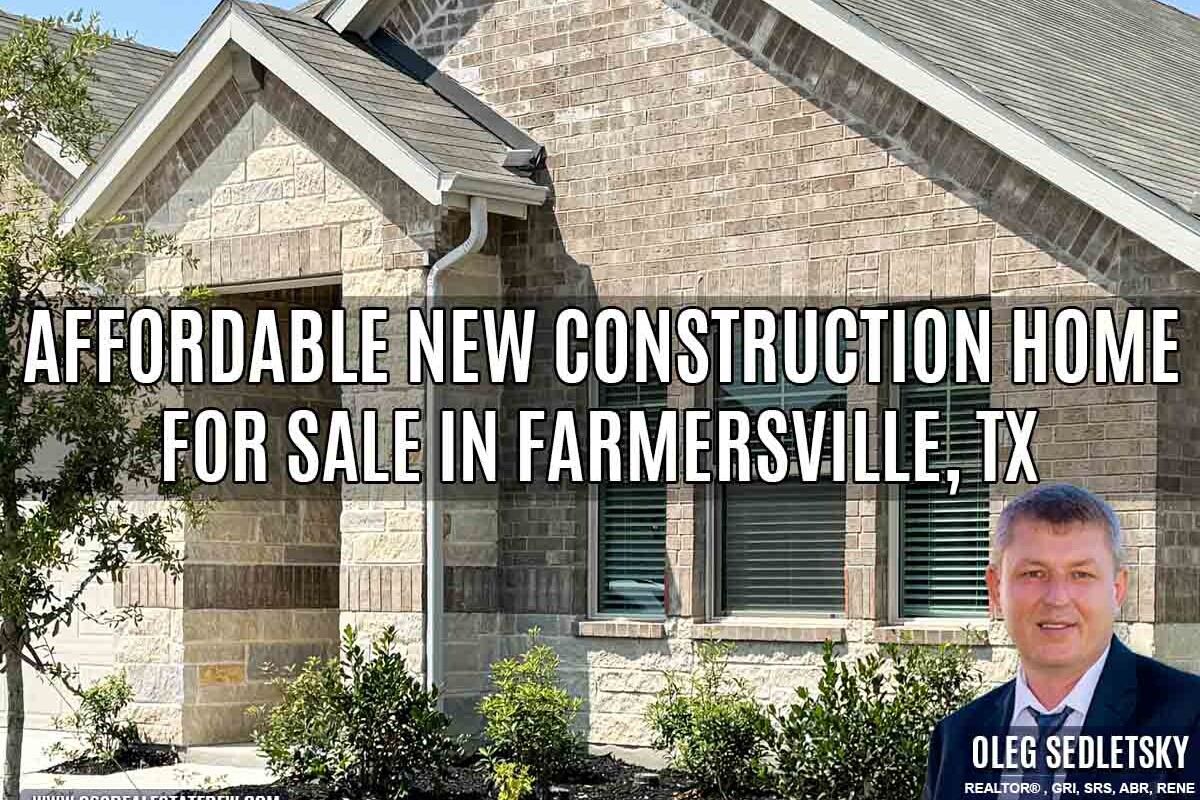 Exceptional new construction homes for sale in Farmersville, Texas. 1-Story, 4 Bed, 3 Bath, Flex, 2260 sqft, Covered Patio, 2 Car Garage