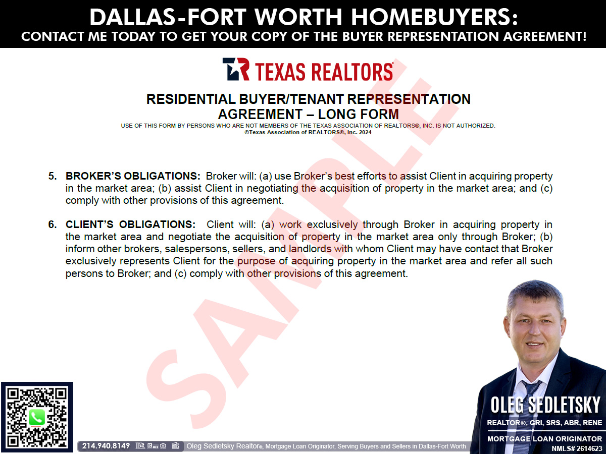 2026 RESIDENTIAL BUYER/TENANT REPRESENTATION AGREEMENT SAMPLE
