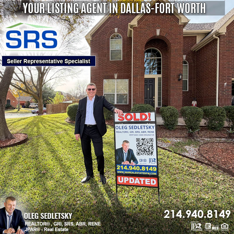 Oleg Sedletsky, a distinguished Realtor in Dallas-Fort Worth, holds numerous real estate designations and certifications, showcasing his commitment to excellence and expertise in the field.
