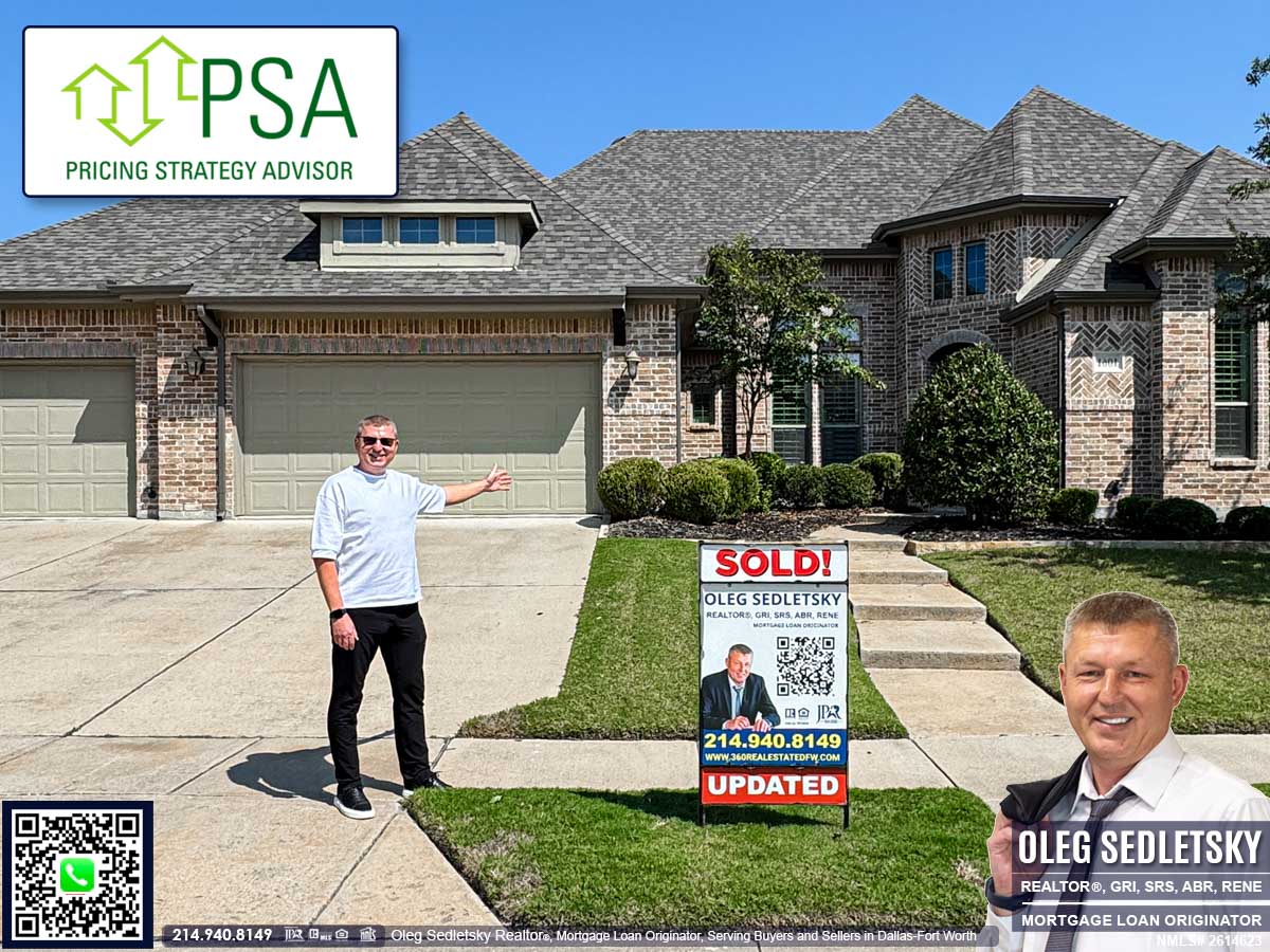 Oleg Sedletsky PSA (Pricing Strategy Advisor) certified real estate agent in Dallas-Fort Worth