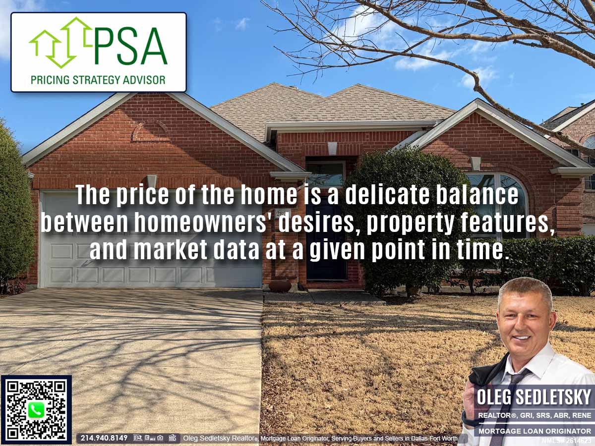 Oleg Sedletsky PSA (Pricing Strategy Advisor) certified real estate agent in Dallas-Fort Worth