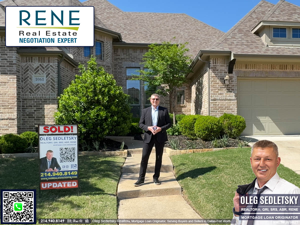 Oleg Sedletsky RENE (Real Estate Negotiation Expert) certified real estate agent in Dallas-Fort Worth