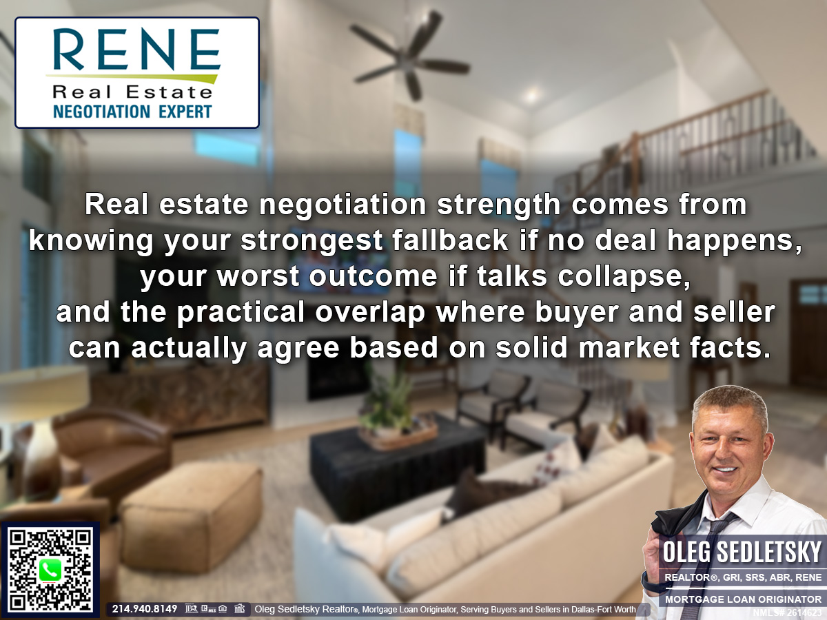 Oleg Sedletsky RENE (Real Estate Negotiation Expert) certified real estate agent in Dallas-Fort Worth