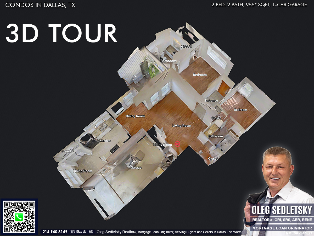 Affordable move-in ready first-floor condo in Dallas under $240000