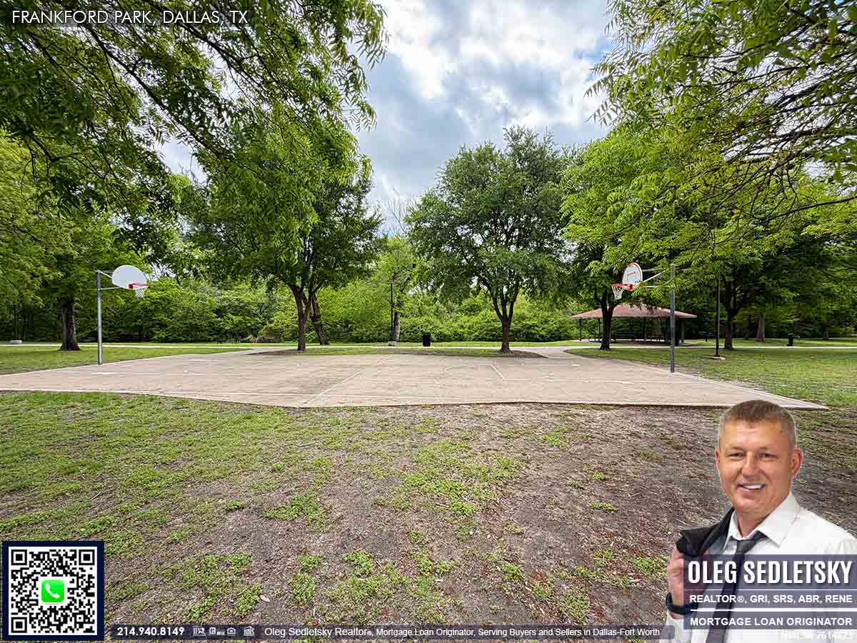 Frankford Park Dallas TX | Playground, basketball court, Trails, Pavilion, picnic tables