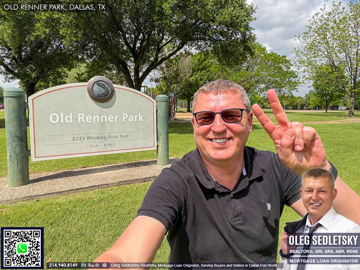 Old Renner Park and Tennis Courts Dallas TX | Playground, Trails, picnic tables, tennis courts, benches