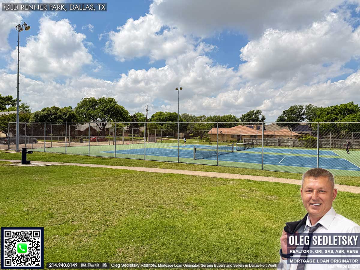 Old Renner Park and Tennis Courts Dallas TX | Playground, Trails, picnic tables, tennis courts, benches