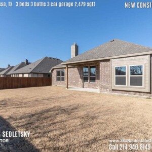 New Construction Home in Melissa, TX. Contact Oleg Sedletsky REALTOR - 214.940.8149 - www.360RealEstateDFW.com - JP & Associates Realtors 3 Beds, 3 Baths, 3 Car Garage, 2479 sqft Note! Information provided is deemed reliable, but is not guaranteed and should be independently verified. Price and Home Availability is subject to change without notice. Square footages are approximate.