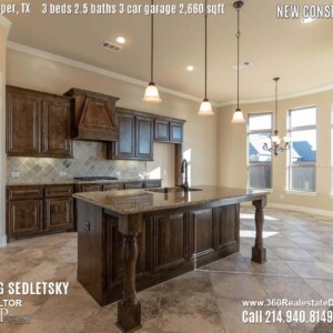 New Construction Home in Prosper, TX. Contact Oleg Sedletsky REALTOR - 214.940.8149 - www.360RealEstateDFW.com - JP & Associates Realtors 3 Beds, 2.5 Baths, 3 Car Garage, 2660 sqft Note! Information provided is deemed reliable, but is not guaranteed and should be independently verified. Price and Home Availability is subject to change without notice. Square footages are approximate.