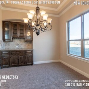 New Construction Home in Prosper, TX. Contact Oleg Sedletsky REALTOR - 214.940.8149 - www.360RealEstateDFW.com - JP & Associates Realtors 3 Beds, 2.5 Baths, 3 Car Garage, 2660 sqft Note! Information provided is deemed reliable, but is not guaranteed and should be independently verified. Price and Home Availability is subject to change without notice. Square footages are approximate.