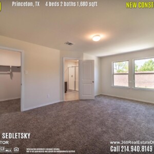 New Construction Home in Princeton, TX. April 2019. Contact Oleg Sedletsky REALTOR - 214.940.8149 - www.360RealEstateDFW.com - JP & Associates Realtors $220,990 1story, 4 Beds, 2 Baths, 2 Car Garage, 1680 sqft Note! Information provided is deemed reliable, but is not guaranteed and should be independently verified. Price and Home Availability is subject to change without notice. Square footages are approximate.