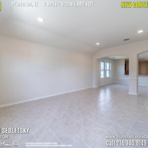 New Construction Home in Princeton, TX. April 2019. Contact Oleg Sedletsky REALTOR - 214.940.8149 - www.360RealEstateDFW.com - JP & Associates Realtors $220,990 1story, 4 Beds, 2 Baths, 2 Car Garage, 1680 sqft Note! Information provided is deemed reliable, but is not guaranteed and should be independently verified. Price and Home Availability is subject to change without notice. Square footages are approximate.