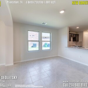 New Construction Home in Princeton, TX. April 2019. Contact Oleg Sedletsky REALTOR - 214.940.8149 - www.360RealEstateDFW.com - JP & Associates Realtors $220,990 1story, 4 Beds, 2 Baths, 2 Car Garage, 1680 sqft Note! Information provided is deemed reliable, but is not guaranteed and should be independently verified. Price and Home Availability is subject to change without notice. Square footages are approximate.
