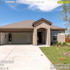 New Construction Home in Princeton, TX. April 2019. Contact Oleg Sedletsky REALTOR - 214.940.8149 - www.360RealEstateDFW.com - JP & Associates Realtors $220,990 1story, 4 Beds, 2 Baths, 2 Car Garage, 1680 sqft Note! Information provided is deemed reliable, but is not guaranteed and should be independently verified. Price and Home Availability is subject to change without notice. Square footages are approximate.