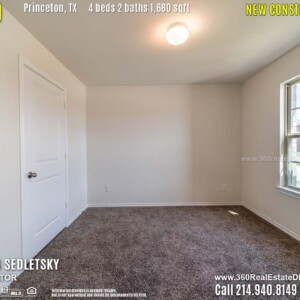New Construction Home in Princeton, TX. April 2019. Contact Oleg Sedletsky REALTOR - 214.940.8149 - www.360RealEstateDFW.com - JP & Associates Realtors $220,990 1story, 4 Beds, 2 Baths, 2 Car Garage, 1680 sqft Note! Information provided is deemed reliable, but is not guaranteed and should be independently verified. Price and Home Availability is subject to change without notice. Square footages are approximate.