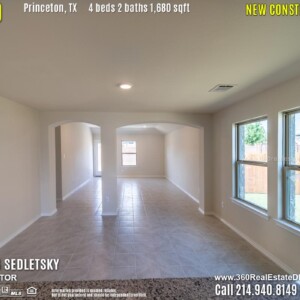 New Construction Home in Princeton, TX. April 2019. Contact Oleg Sedletsky REALTOR - 214.940.8149 - www.360RealEstateDFW.com - JP & Associates Realtors $220,990 1story, 4 Beds, 2 Baths, 2 Car Garage, 1680 sqft Note! Information provided is deemed reliable, but is not guaranteed and should be independently verified. Price and Home Availability is subject to change without notice. Square footages are approximate.