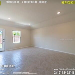New Construction Home in Princeton, TX. April 2019. Contact Oleg Sedletsky REALTOR - 214.940.8149 - www.360RealEstateDFW.com - JP & Associates Realtors $220,990 1story, 4 Beds, 2 Baths, 2 Car Garage, 1680 sqft Note! Information provided is deemed reliable, but is not guaranteed and should be independently verified. Price and Home Availability is subject to change without notice. Square footages are approximate.