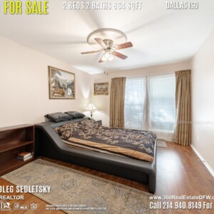 Condo For Sale in Dallas TX. 2 beds 2 baths 864 sqft. Dallas ISD - Call 214.940.8149 Oleg Sedletsky Realtor in Dallas, TX