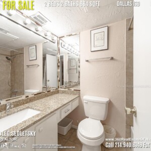 Condo For Sale in Dallas TX. 2 beds 2 baths 864 sqft. Dallas ISD - Call 214.940.8149 Oleg Sedletsky Realtor in Dallas, TX